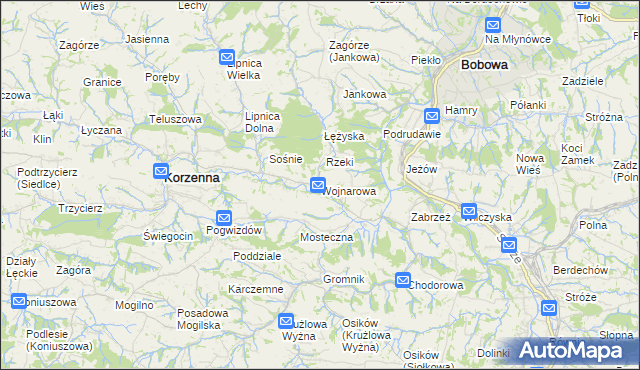 mapa Wojnarowa, Wojnarowa na mapie Targeo