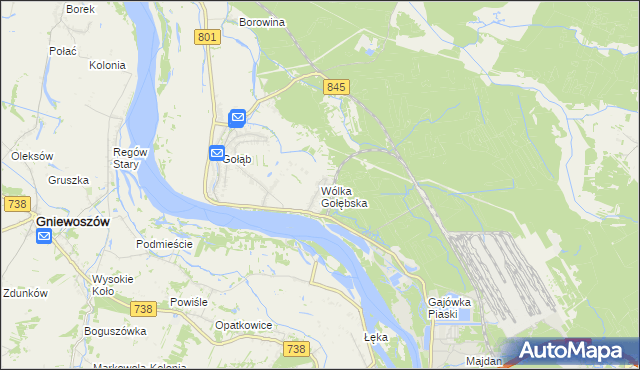 mapa Wólka Gołębska, Wólka Gołębska na mapie Targeo