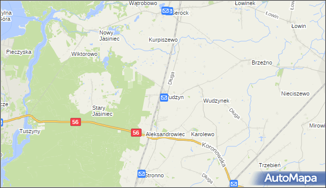 mapa Wudzyn, Wudzyn na mapie Targeo