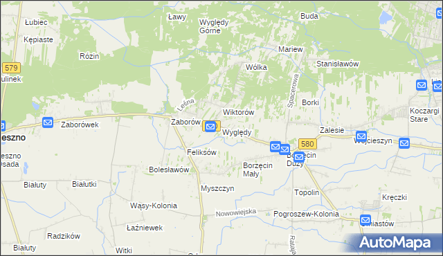 mapa Wyględy, Wyględy na mapie Targeo