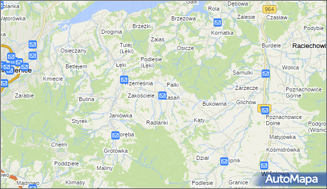 mapa Zasań, Zasań na mapie Targeo