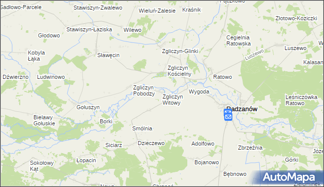 mapa Zgliczyn Witowy, Zgliczyn Witowy na mapie Targeo