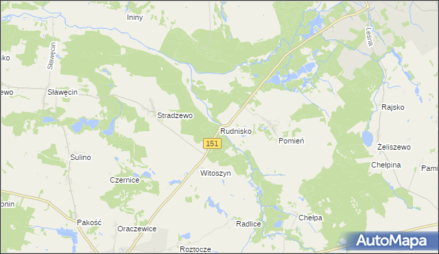 mapa Rudnisko, Rudnisko na mapie Targeo