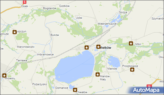 mapa Borzygniew, Borzygniew na mapie Targeo