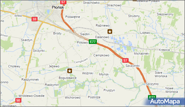 mapa Cempkowo, Cempkowo na mapie Targeo