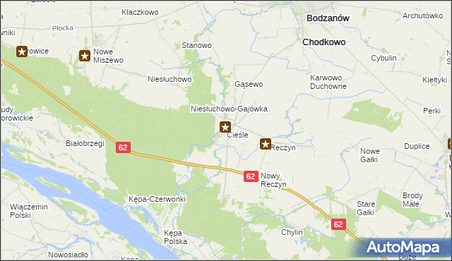 mapa Cieśle gmina Bodzanów, Cieśle gmina Bodzanów na mapie Targeo