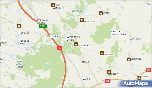 mapa Dąbrówka gmina Rawicz, Dąbrówka gmina Rawicz na mapie Targeo