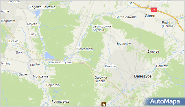 mapa Gajówka Żarnowiec, Gajówka Żarnowiec na mapie Targeo