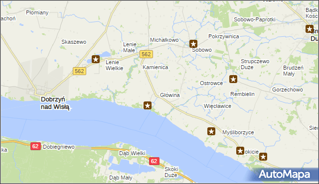 mapa Główina, Główina na mapie Targeo