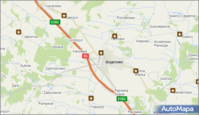 mapa Gołaszyn gmina Bojanowo, Gołaszyn gmina Bojanowo na mapie Targeo