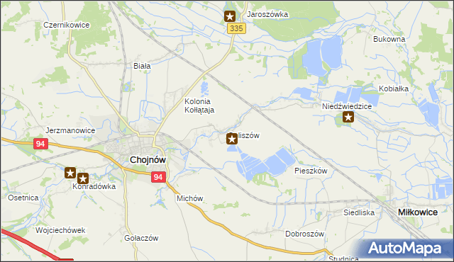 mapa Goliszów, Goliszów na mapie Targeo