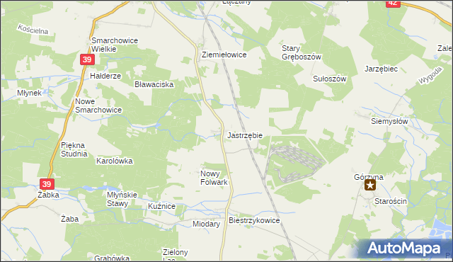 mapa Jastrzębie gmina Namysłów, Jastrzębie gmina Namysłów na mapie Targeo