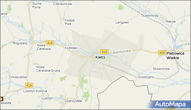 mapa Kietrz, Kietrz na mapie Targeo