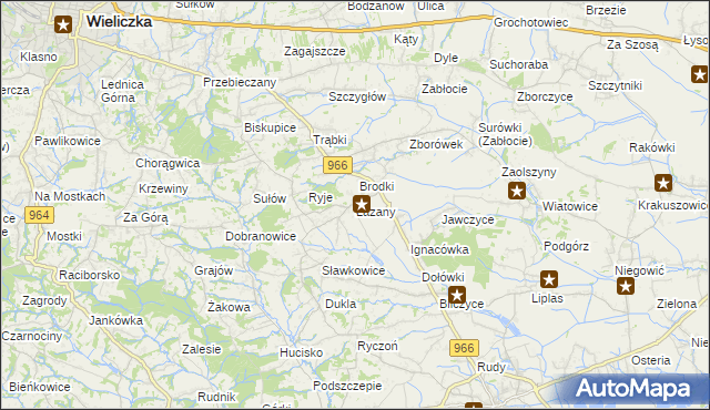 mapa Łazany, Łazany na mapie Targeo