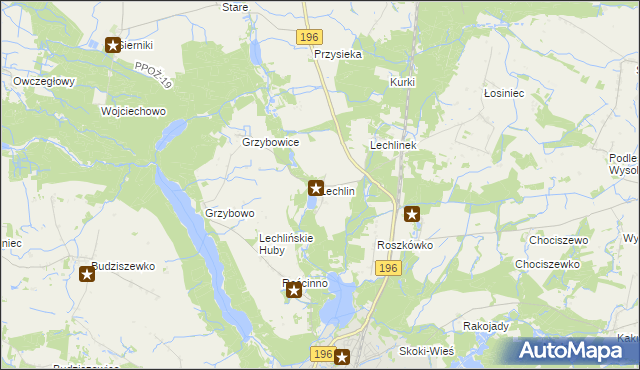 mapa Lechlin, Lechlin na mapie Targeo
