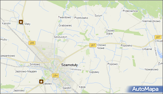 mapa Ludwikowo gmina Szamotuły, Ludwikowo gmina Szamotuły na mapie Targeo