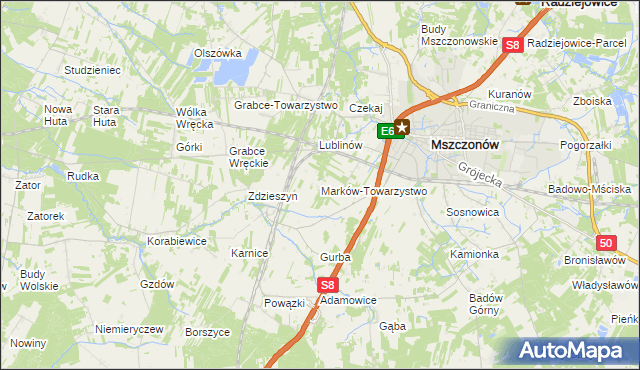 mapa Marków-Towarzystwo, Marków-Towarzystwo na mapie Targeo