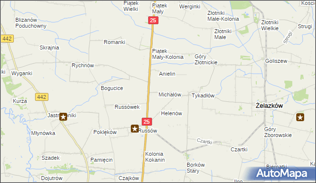 mapa Michałów gmina Żelazków, Michałów gmina Żelazków na mapie Targeo