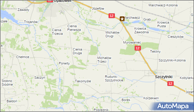 mapa Michałów Trzeci, Michałów Trzeci na mapie Targeo