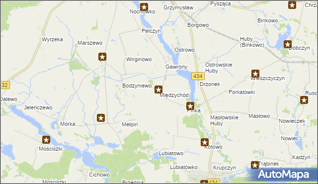 mapa Międzychód gmina Dolsk, Międzychód gmina Dolsk na mapie Targeo