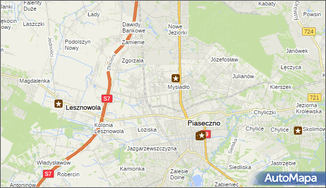 mapa Nowa Iwiczna, Nowa Iwiczna na mapie Targeo