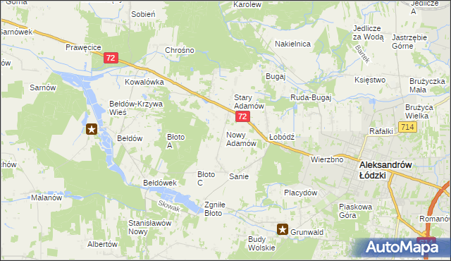 mapa Nowy Adamów, Nowy Adamów na mapie Targeo