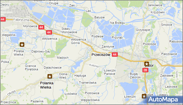 mapa Przeciszów, Przeciszów na mapie Targeo
