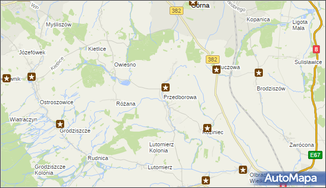 mapa Przedborowa, Przedborowa na mapie Targeo