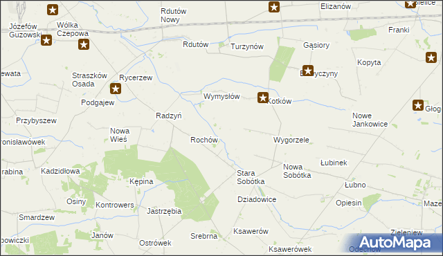 mapa Rochówek, Rochówek na mapie Targeo
