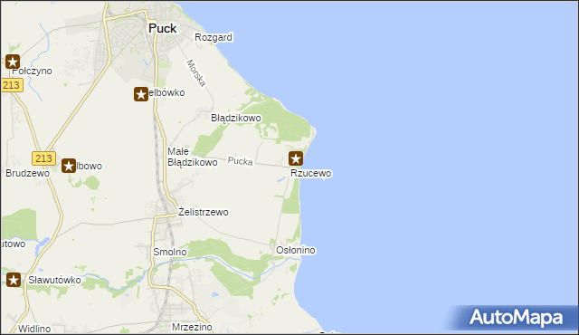 mapa Rzucewo, Rzucewo na mapie Targeo