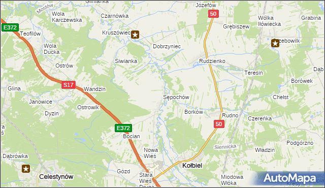 mapa Sępochów, Sępochów na mapie Targeo