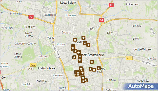 mapa Śródmieście gmina Łódź, Śródmieście gmina Łódź na mapie Targeo