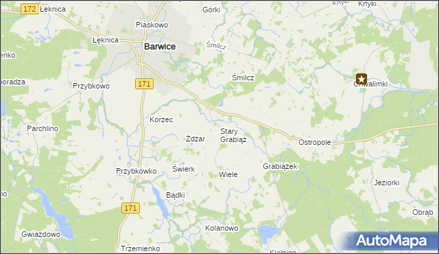 mapa Stary Grabiąż, Stary Grabiąż na mapie Targeo