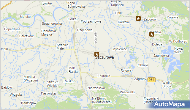mapa Szczurowa, Szczurowa na mapie Targeo