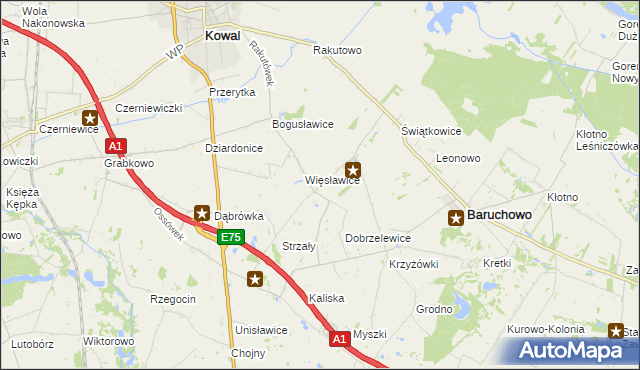 mapa Więsławice-Parcele, Więsławice-Parcele na mapie Targeo