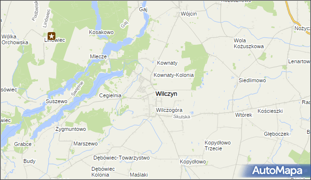 mapa Wilczyn powiat koniński, Wilczyn powiat koniński na mapie Targeo