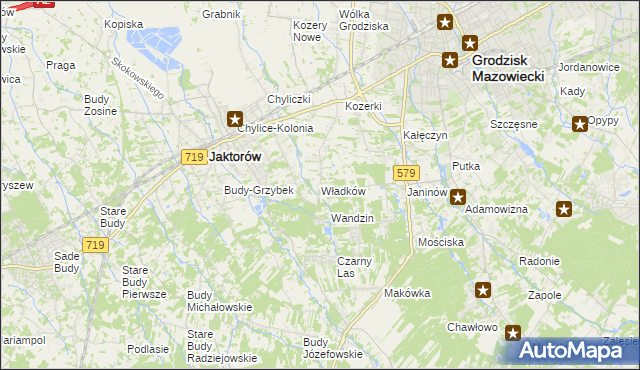 mapa Władków, Władków na mapie Targeo