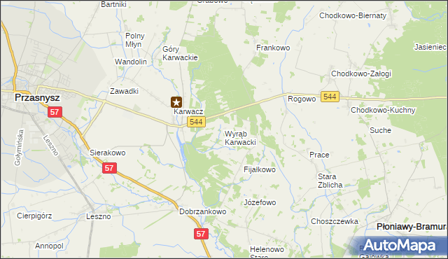 mapa Wyrąb Karwacki, Wyrąb Karwacki na mapie Targeo