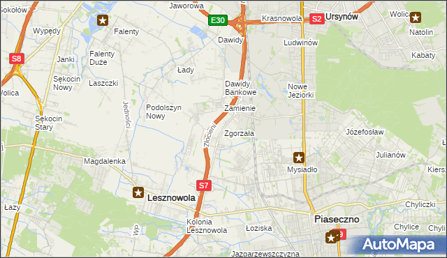 mapa Zgorzała, Zgorzała na mapie Targeo