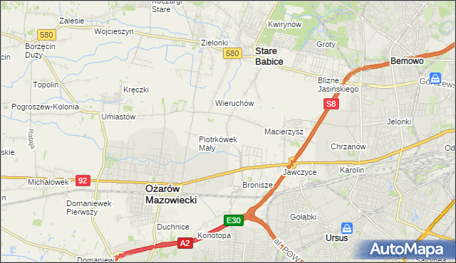 mapa Piotrkówek Duży, Piotrkówek Duży na mapie Targeo