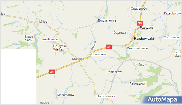 mapa Ucieszków, Ucieszków na mapie Targeo
