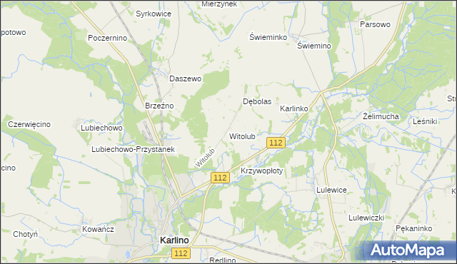 mapa Witolub, Witolub na mapie Targeo