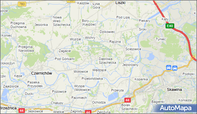 mapa Dąbrowa Szlachecka, Dąbrowa Szlachecka na mapie Targeo