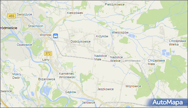 mapa Nadolice Małe, Nadolice Małe na mapie Targeo