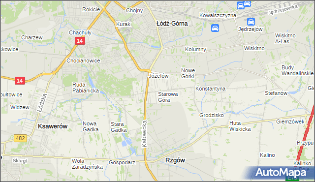 mapa Starowa Góra, Starowa Góra na mapie Targeo