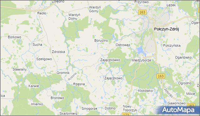 mapa Zajączkówko, Zajączkówko na mapie Targeo