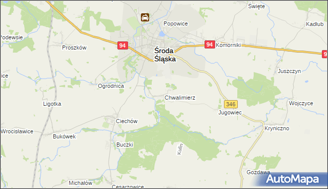 mapa Chwalimierz, Chwalimierz na mapie Targeo