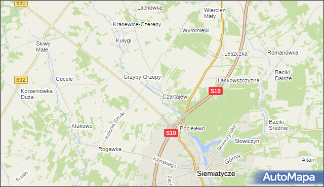 mapa Czartajew, Czartajew na mapie Targeo