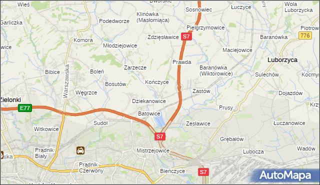 mapa Raciborowice gmina Michałowice, Raciborowice gmina Michałowice na mapie Targeo