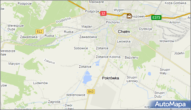 mapa Żółtańce-Kolonia, Żółtańce-Kolonia na mapie Targeo